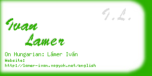 ivan lamer business card