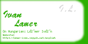 ivan lamer business card